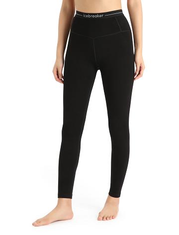 Icebreaker Merino 260 Tech High Rise Női Leggings Fekete | HU 1533JPQJ